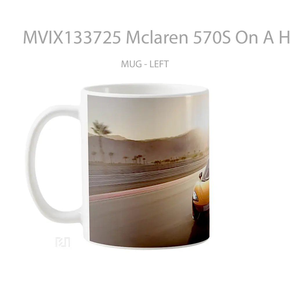 Mug Mclaren 570S On A Highway Gelas Keramik Unik - All-side / Desain
