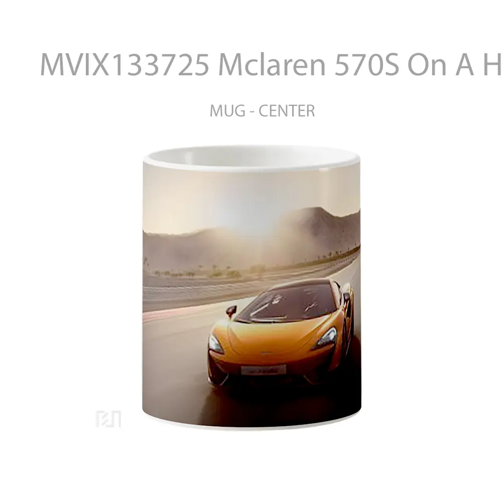 Mug Mclaren 570S On A Highway Gelas Keramik Unik
