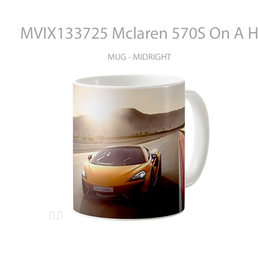 Mug Mclaren 570S On A Highway Gelas Keramik Unik - All-side / Desain