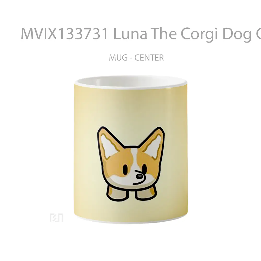 Mug Luna The Corgi Dog Gorgy From Gimkit Gelas Hewan Lucu