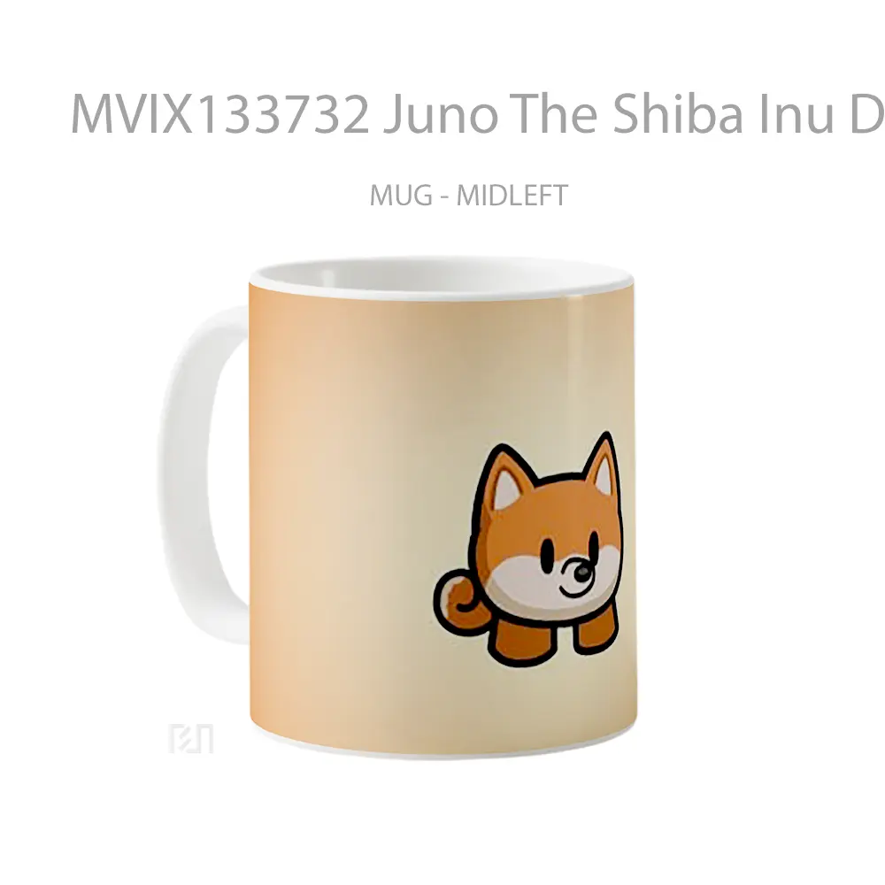 Mug Juno The Shiba Inu Dog Inu From Gimkit Gelas Hewan Lucu - All-side / Desain