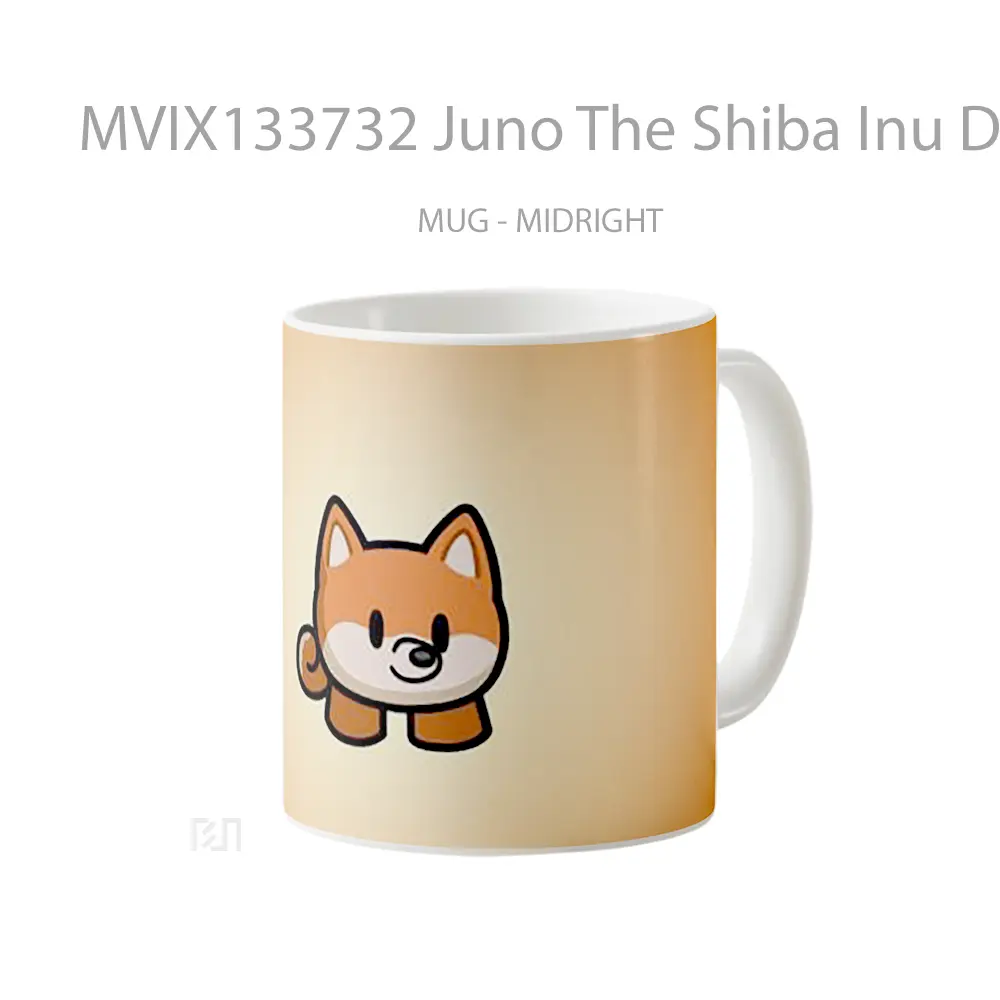 Mug Juno The Shiba Inu Dog Inu From Gimkit Gelas Hewan Lucu - All-side / Desain