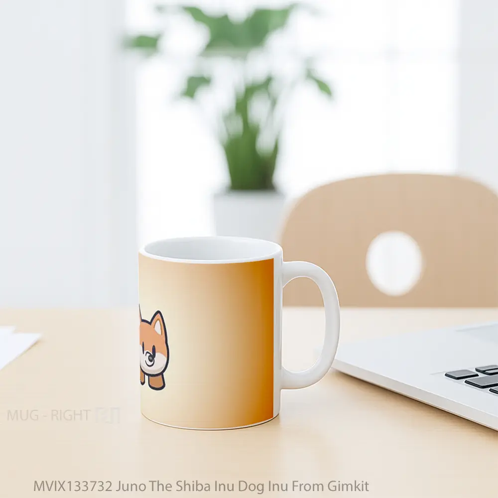 Mug Juno The Shiba Inu Dog Inu From Gimkit Gelas Hewan Lucu - All-side / Desain