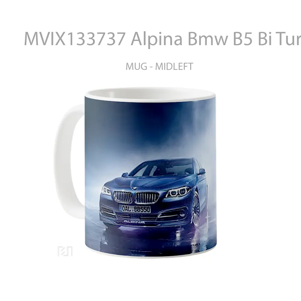 Mug Alpina Bmw B5 Bi Turbo Edition Cangkir Mobil - All-side / Desain