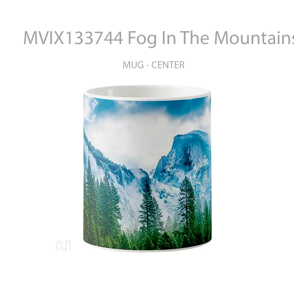 Mug Fog In The Mountains Gelas Pemandangan Alam