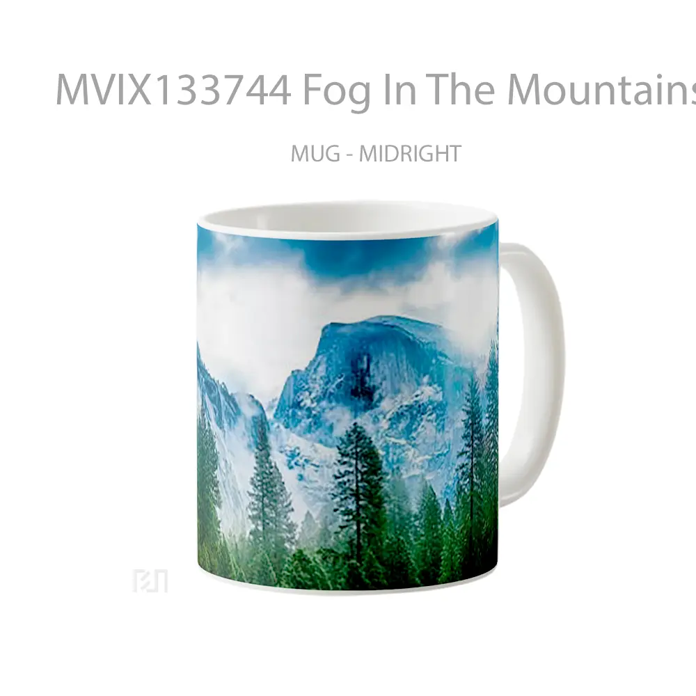 Mug Fog In The Mountains Gelas Pemandangan Alam - All-side / Desain