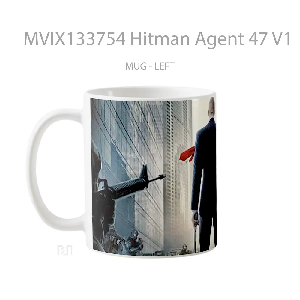 Mug Hitman Agent 47 V1 Gelas Keramik Unik - All-side / Desain