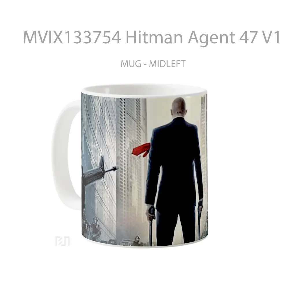 Mug Hitman Agent 47 V1 Gelas Keramik Unik - All-side / Desain