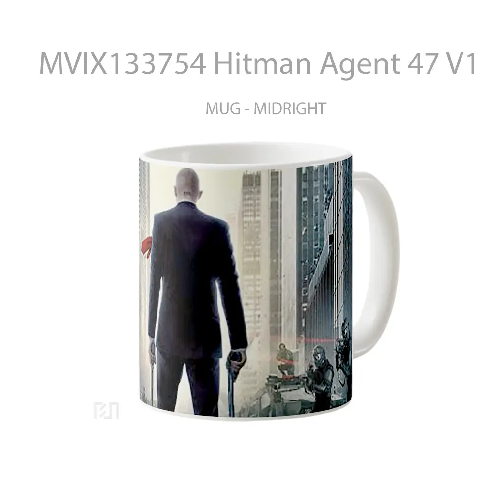 Mug Hitman Agent 47 V1 Gelas Keramik Unik - All-side / Desain