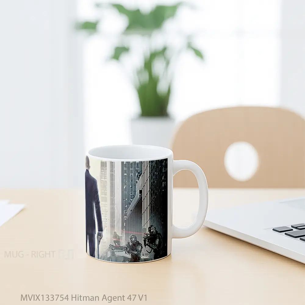 Mug Hitman Agent 47 V1 Gelas Keramik Unik - All-side / Desain