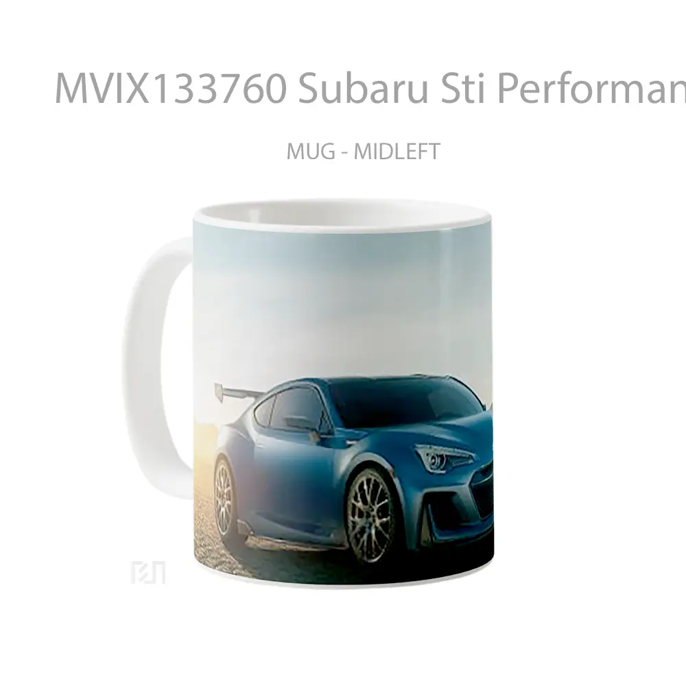 Mug Subaru Sti Performance Concept Cangkir Mobil - All-side / Desain