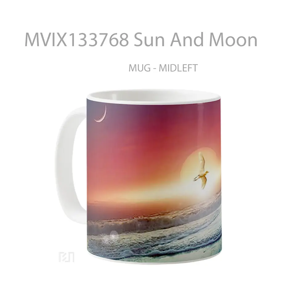 Mug Sun And Moon Gelas Astronomi - All-side / Desain