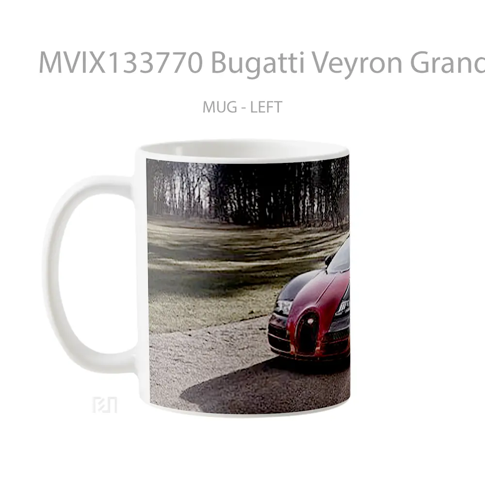 Mug Bugatti Veyron Grand Sport Vitesse La Finale Cangkir Mobil - All-side / Desain