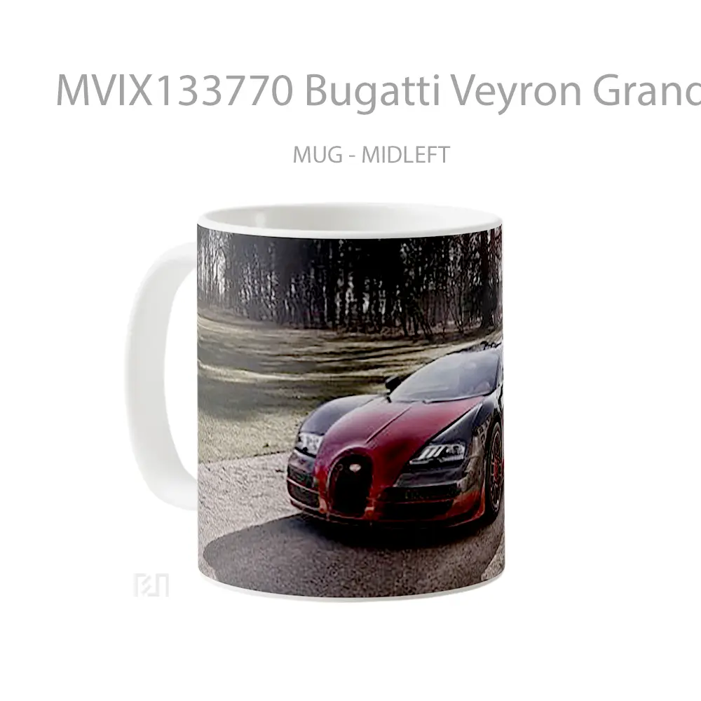 Mug Bugatti Veyron Grand Sport Vitesse La Finale Cangkir Mobil - All-side / Desain