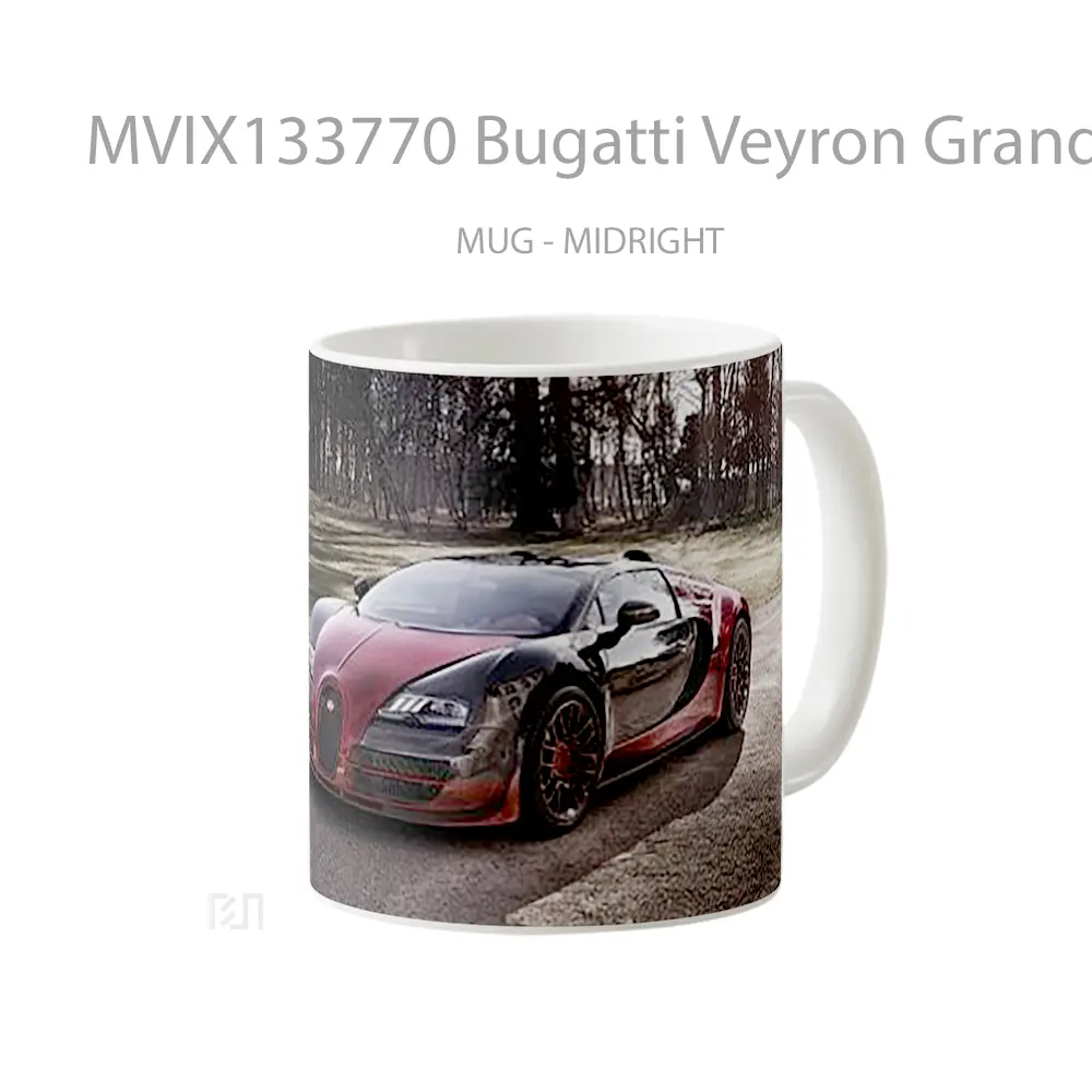 Mug Bugatti Veyron Grand Sport Vitesse La Finale Cangkir Mobil - All-side / Desain