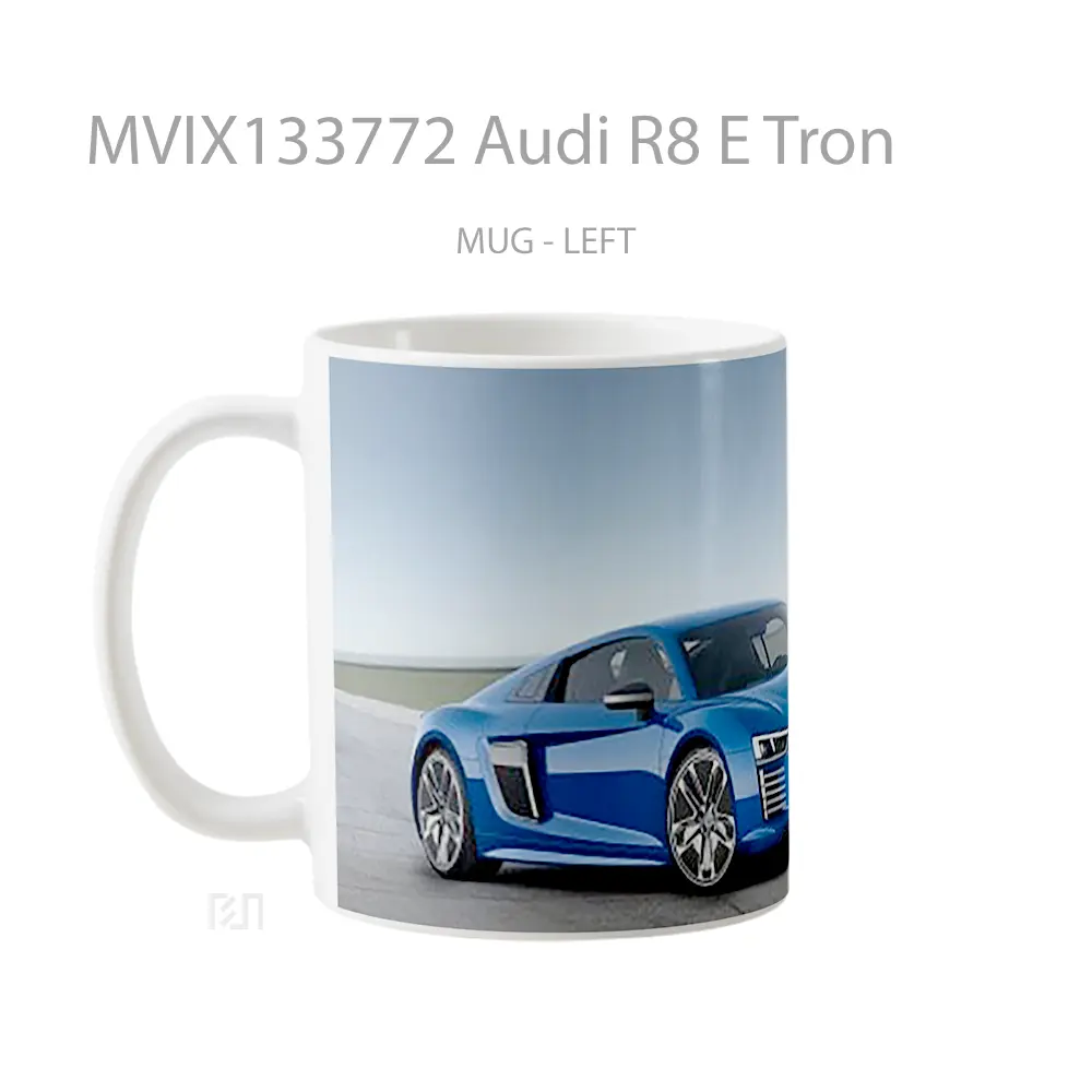 Mug Audi R8 E Tron Cangkir Mobil - All-side / Desain