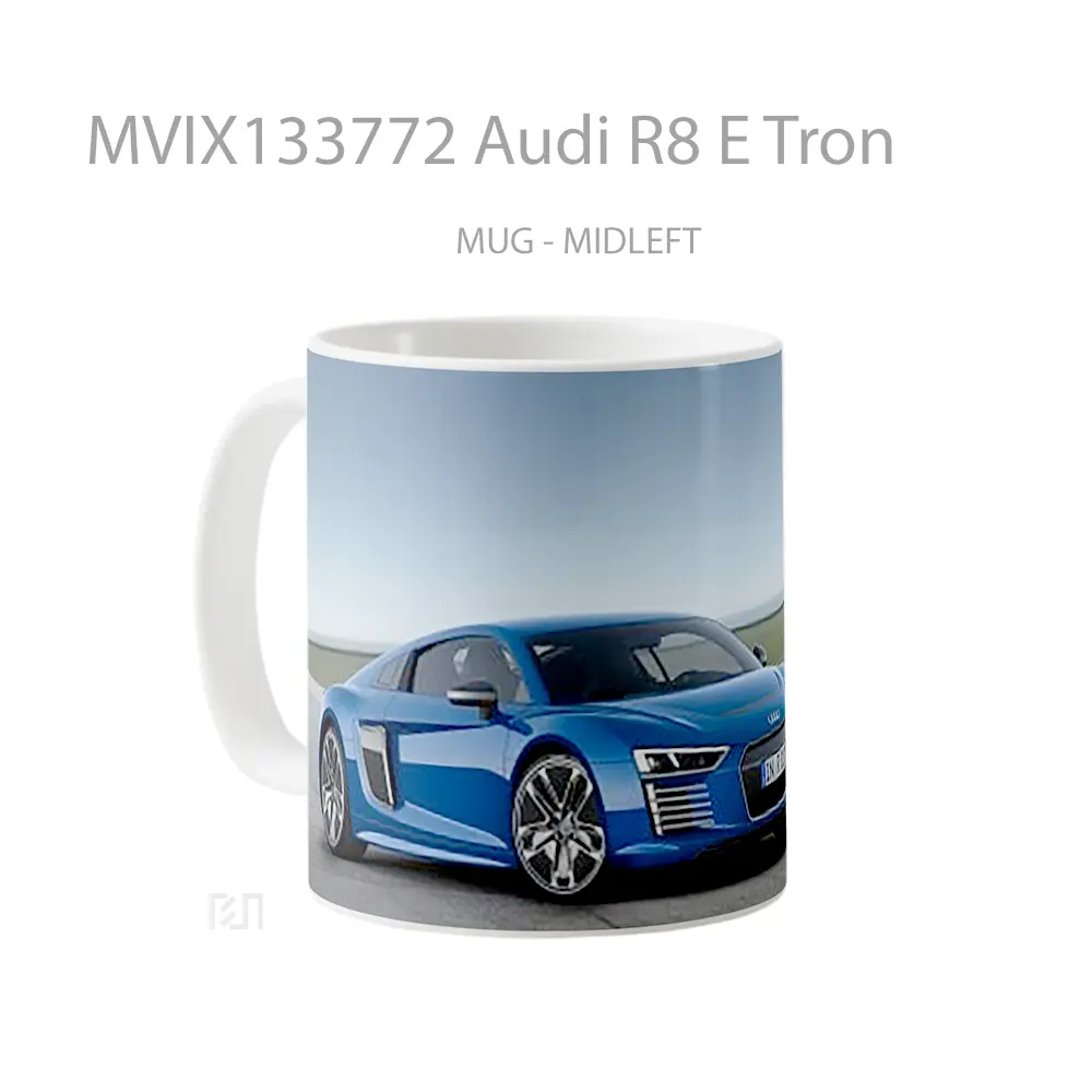 Mug Audi R8 E Tron Cangkir Mobil - All-side / Desain