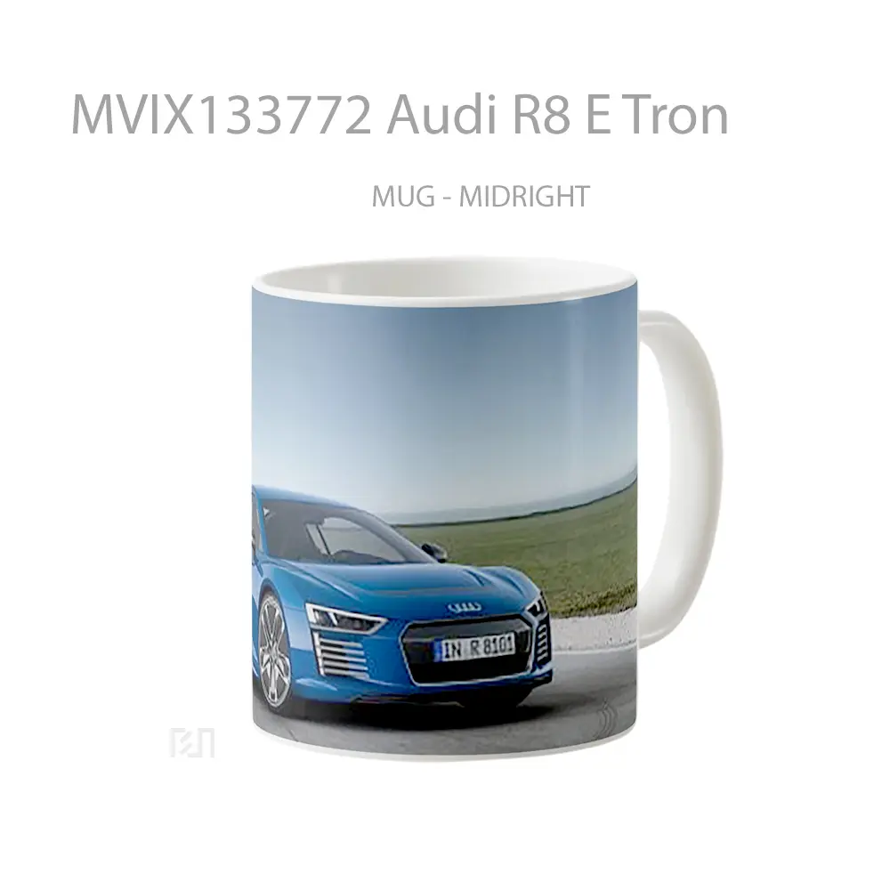 Mug Audi R8 E Tron Cangkir Mobil - All-side / Desain