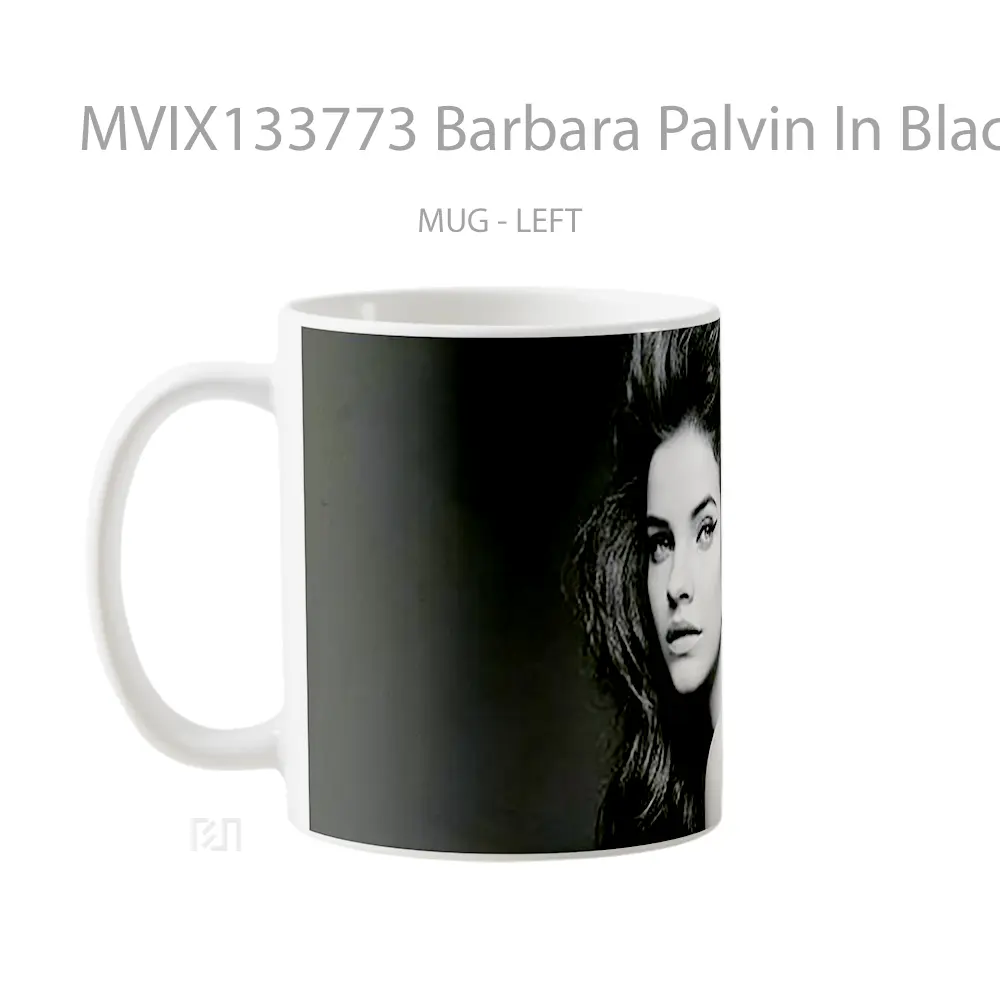 Mug Barbara Palvin In Black And White Gelas Keramik Unik - All-side / Desain