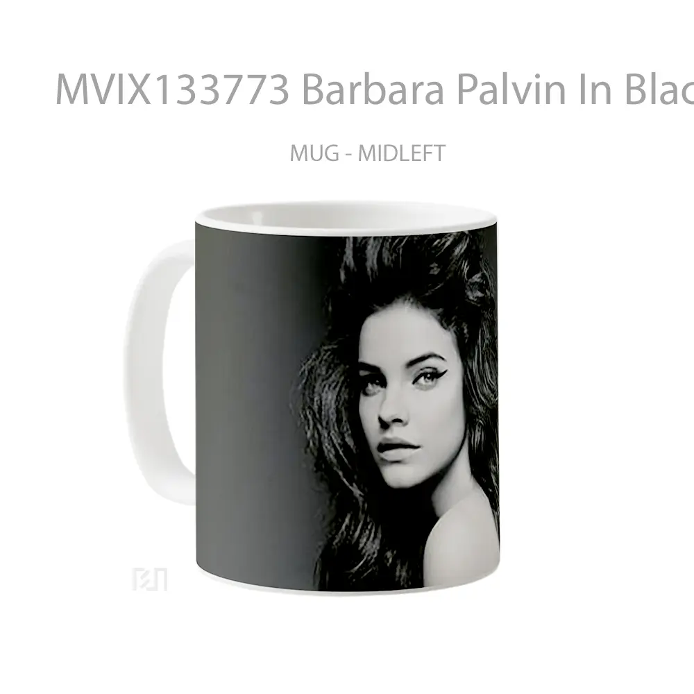 Mug Barbara Palvin In Black And White Gelas Keramik Unik - All-side / Desain