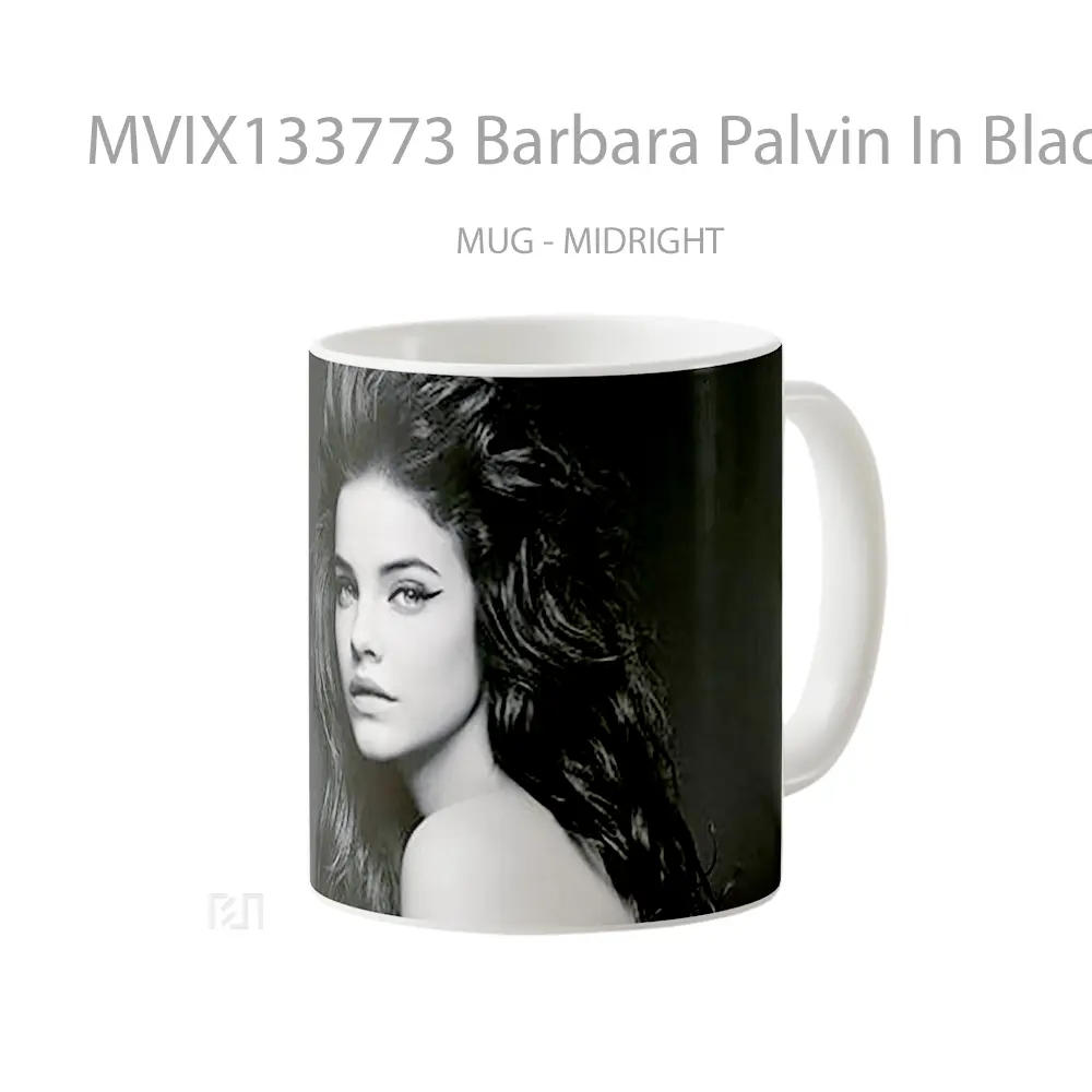 Mug Barbara Palvin In Black And White Gelas Keramik Unik - All-side / Desain