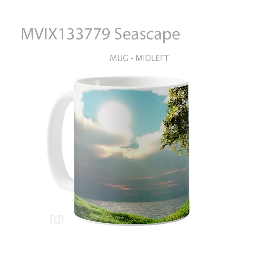 Mug Seascape Gelas Keramik Unik - All-side / Desain