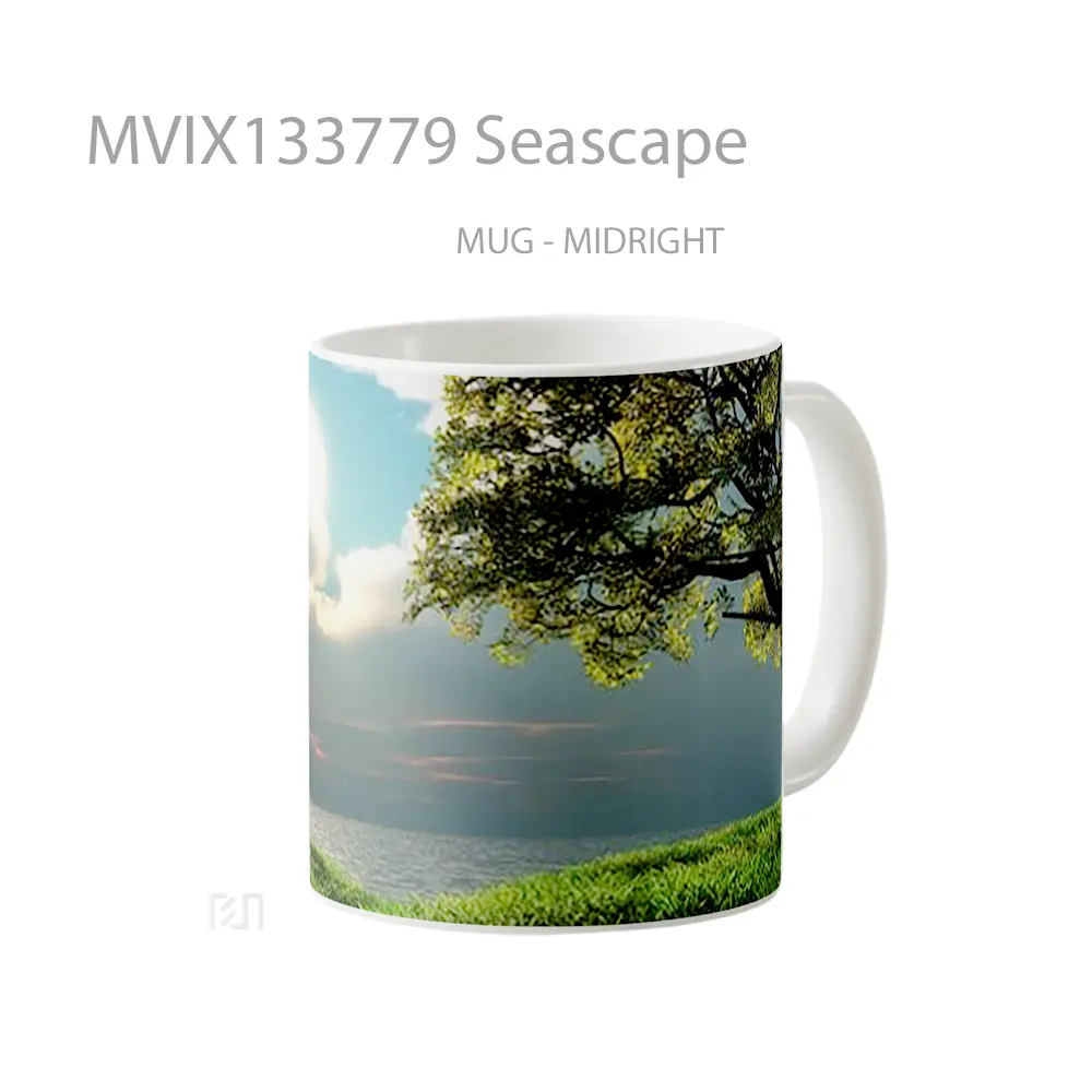 Mug Seascape Gelas Keramik Unik - All-side / Desain