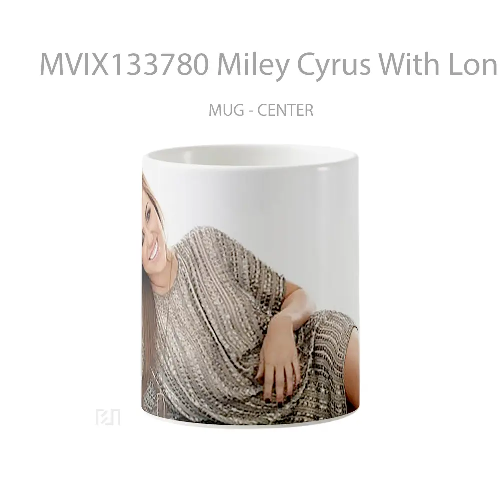 Mug Miley Cyrus With Long Hair Gelas Selebriti