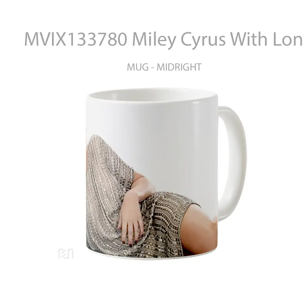 Mug Miley Cyrus With Long Hair Gelas Selebriti - All-side / Desain