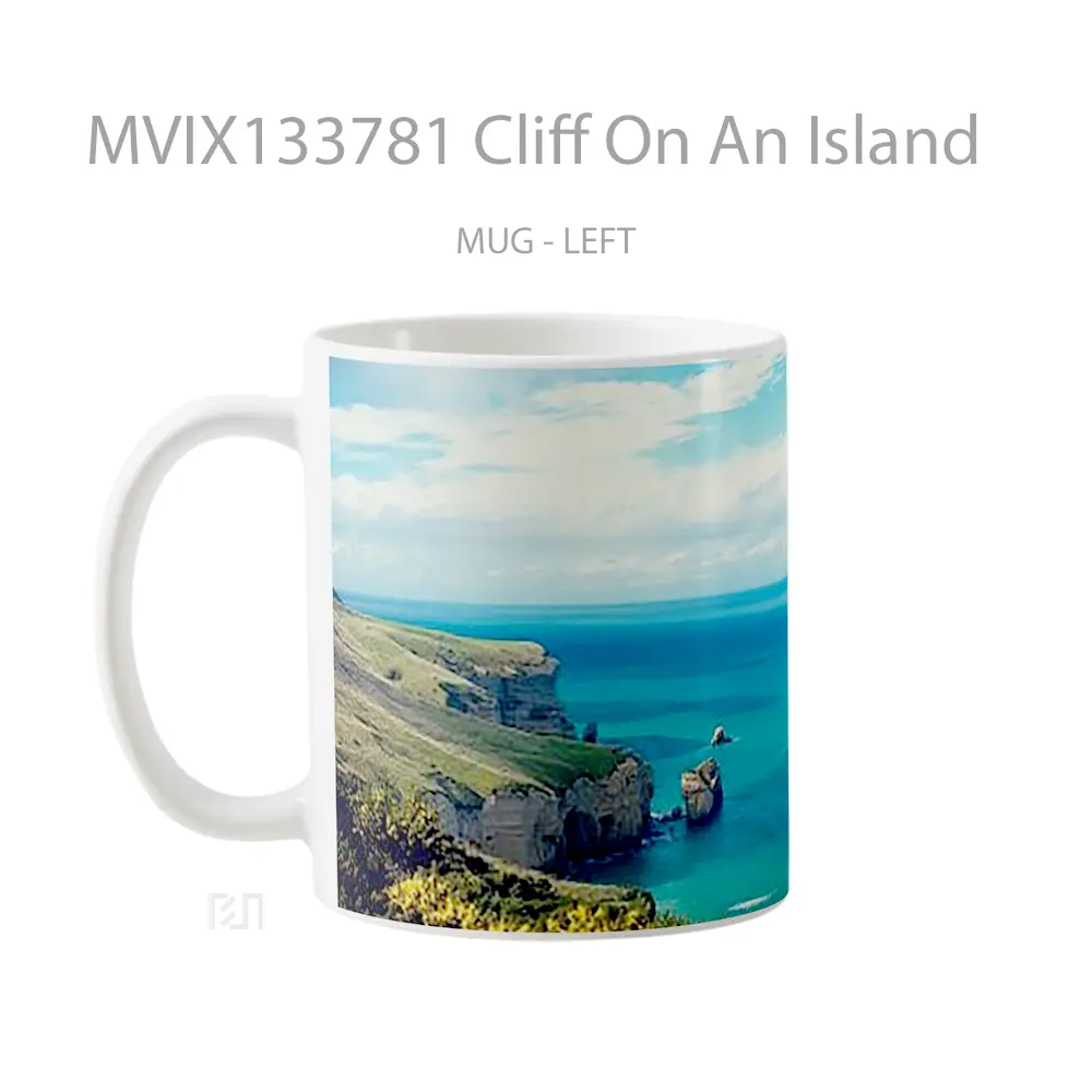 Mug Cliff On An Island Gelas Pemandangan Alam - All-side / Desain