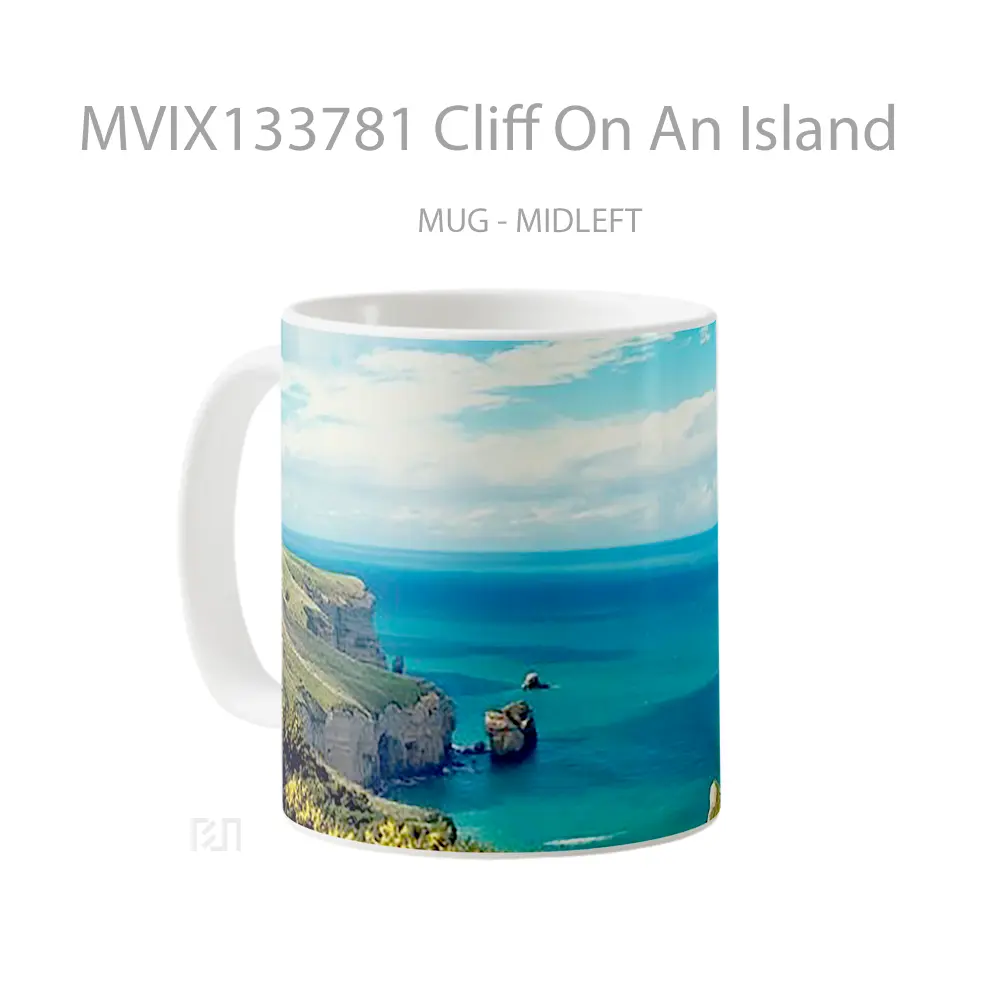 Mug Cliff On An Island Gelas Pemandangan Alam - All-side / Desain