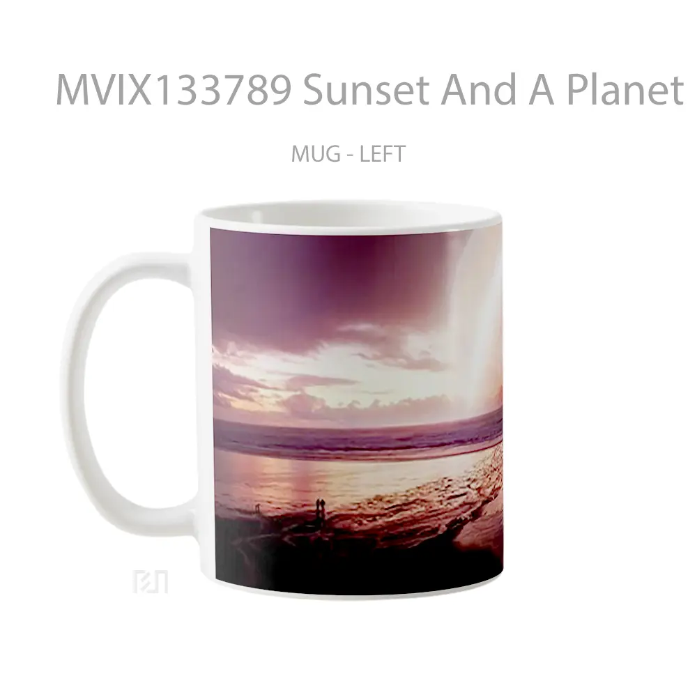 Mug Sunset And A Planet Gelas Pemandangan Alam - All-side / Desain