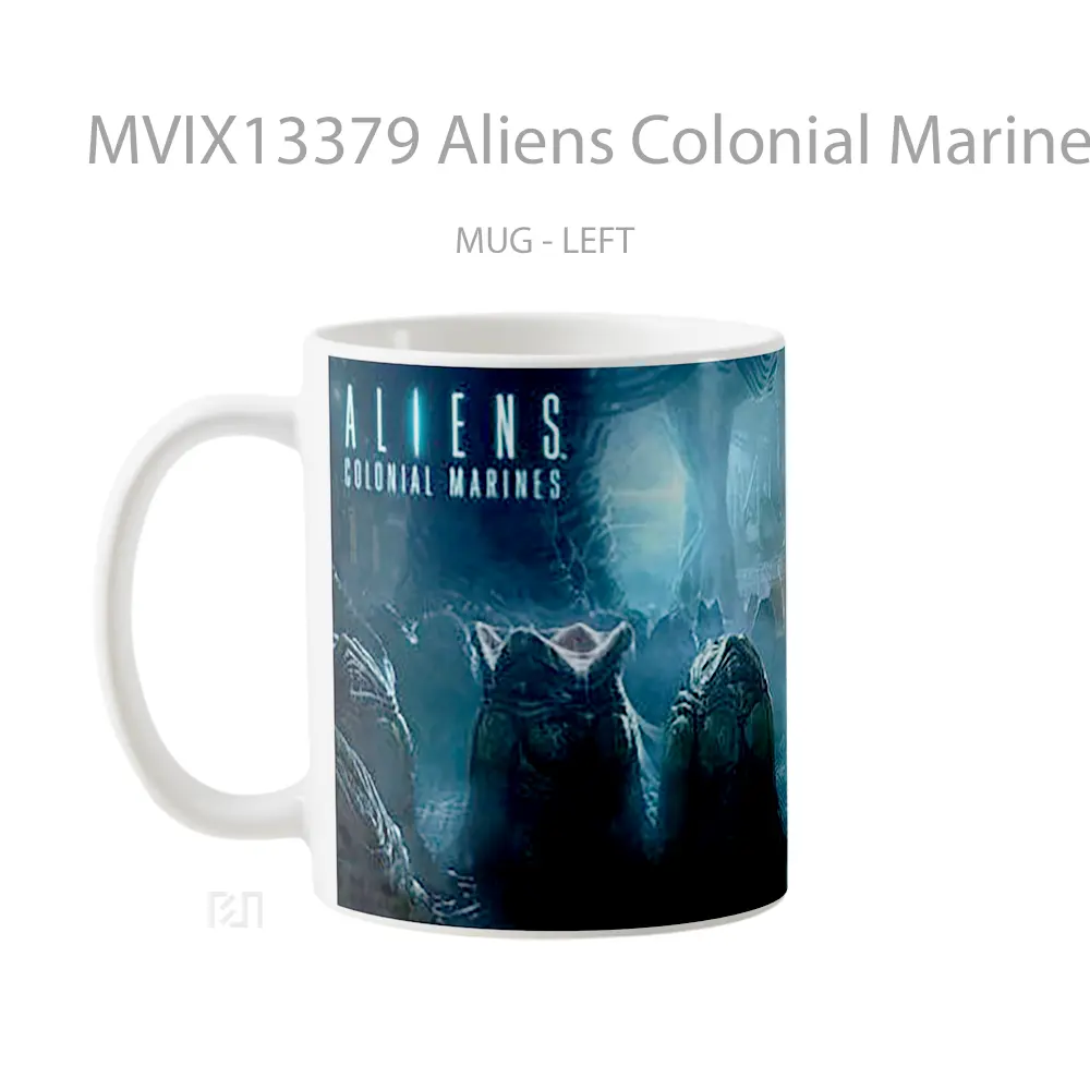 Mug Aliens Colonial Marines V2 Gelas Keramik Unik - All-side / Desain