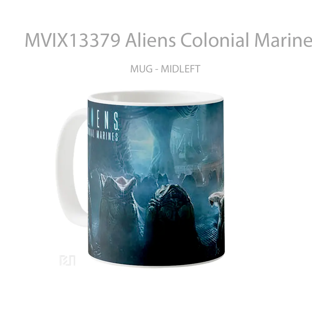 Mug Aliens Colonial Marines V2 Gelas Keramik Unik - All-side / Desain