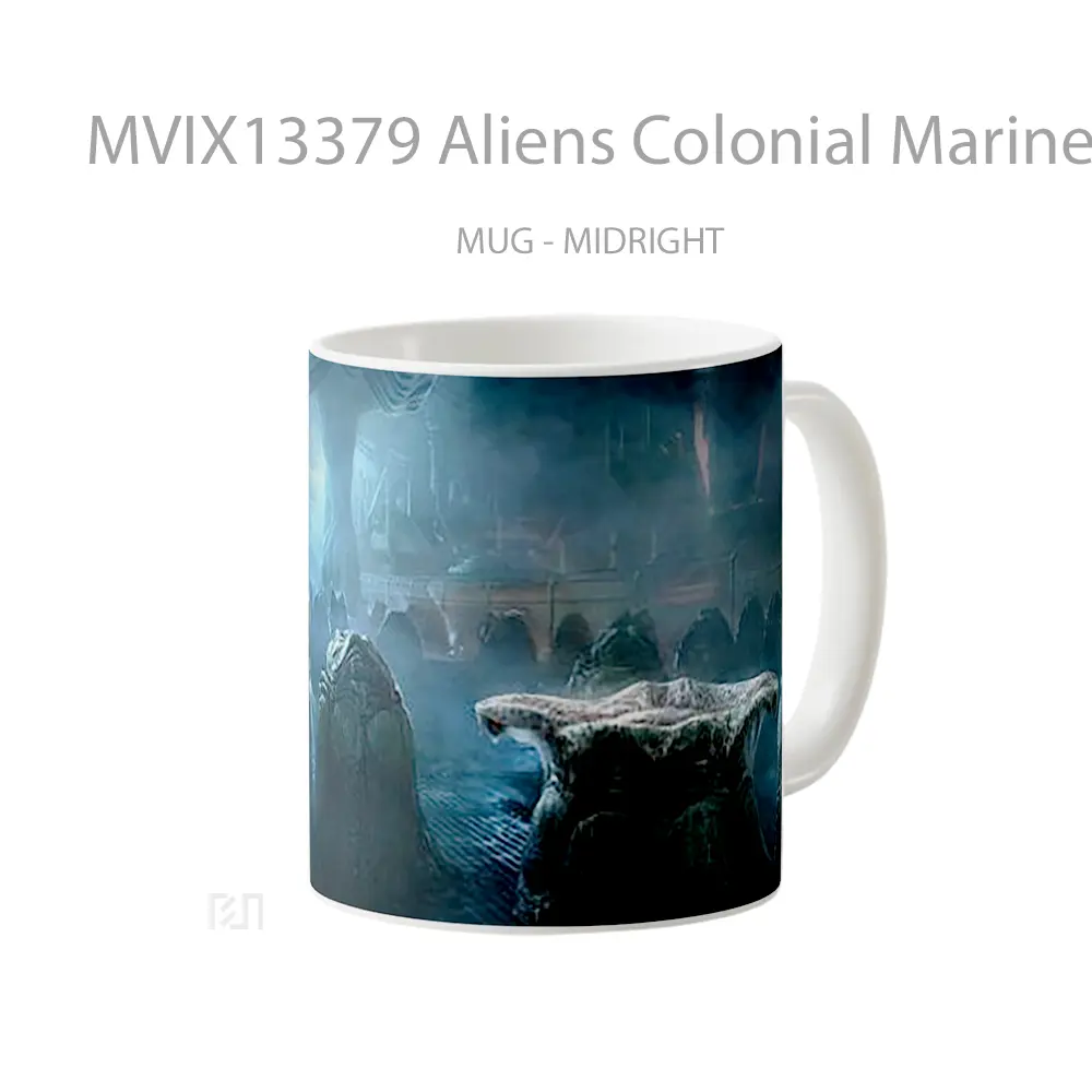 Mug Aliens Colonial Marines V2 Gelas Keramik Unik - All-side / Desain