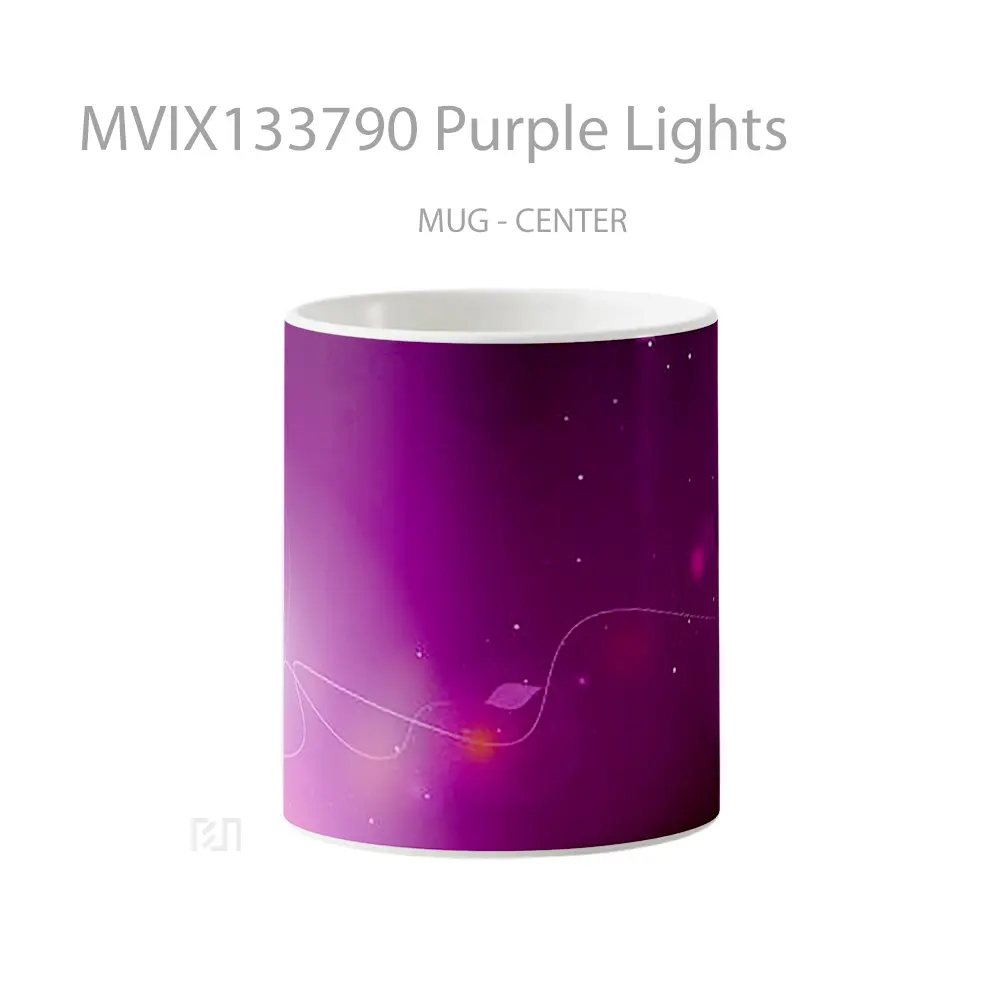 Mug Purple Lights Gelas Keramik Unik