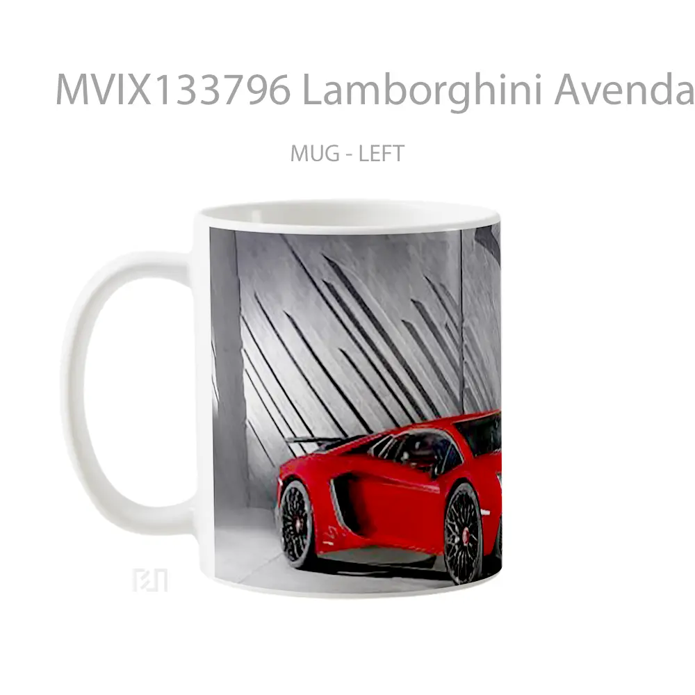 Mug Lamborghini Avendator Supervelove Cangkir Mobil - All-side / Desain