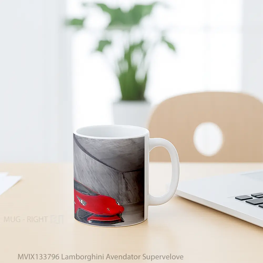 Mug Lamborghini Avendator Supervelove Cangkir Mobil - All-side / Desain