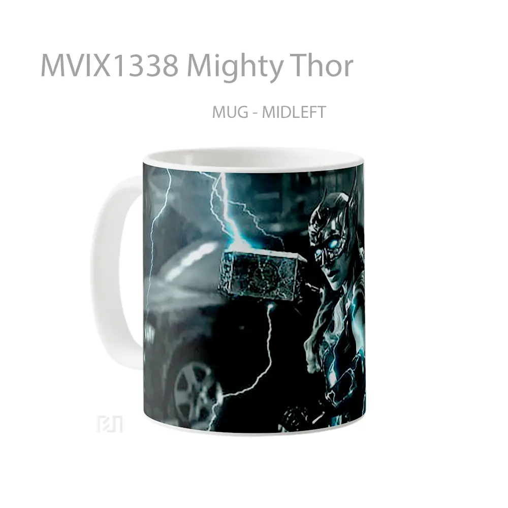 Mug Mighty Thor Gelas Superhero - All-side / Desain