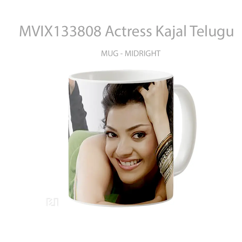 Mug Actress Kajal Telugu Gelas Keramik Unik - All-side / Desain