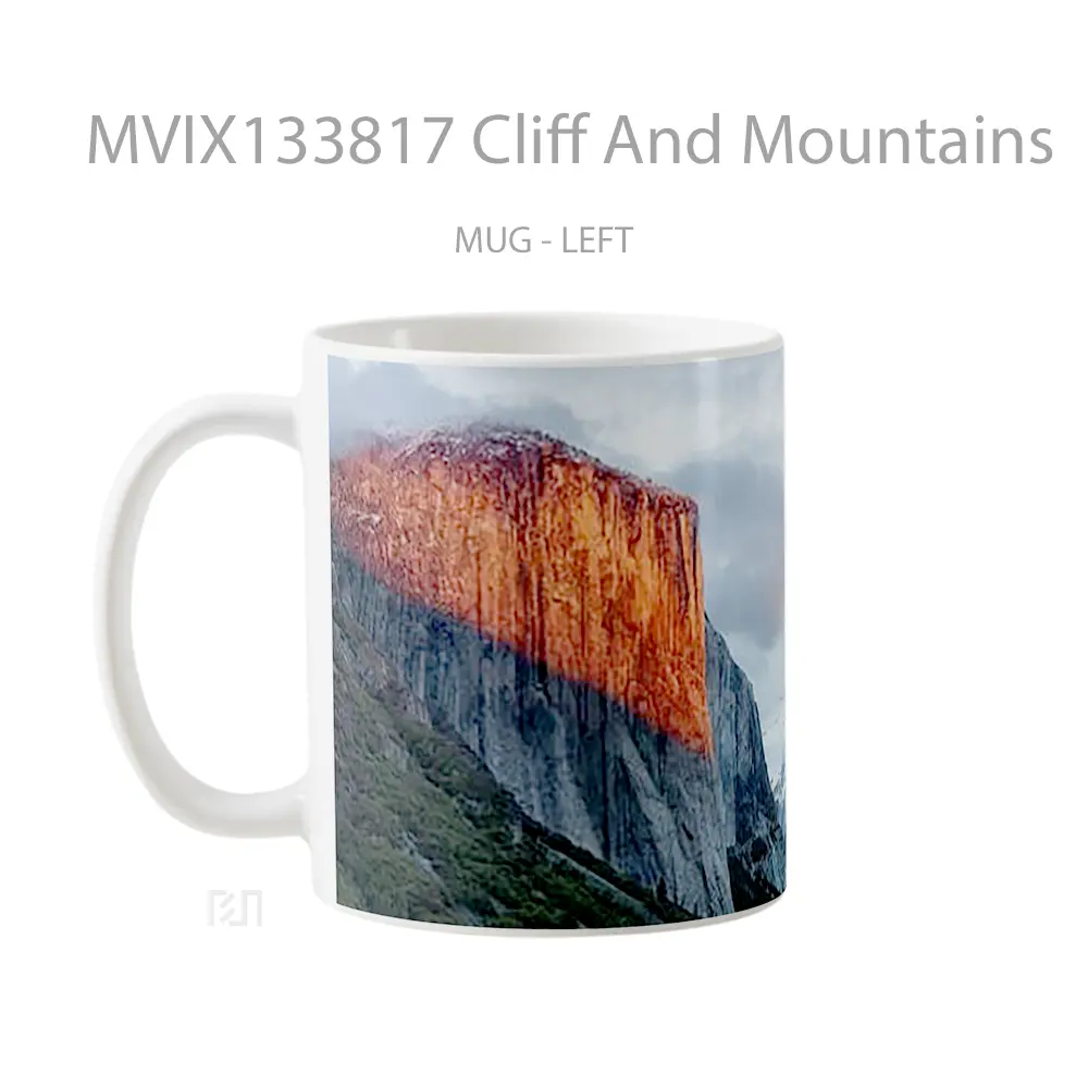 Mug Cliff And Mountains Gelas Pemandangan Alam - All-side / Desain