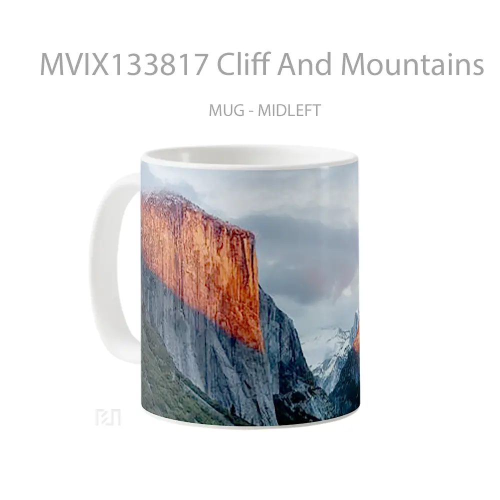 Mug Cliff And Mountains Gelas Pemandangan Alam - All-side / Desain