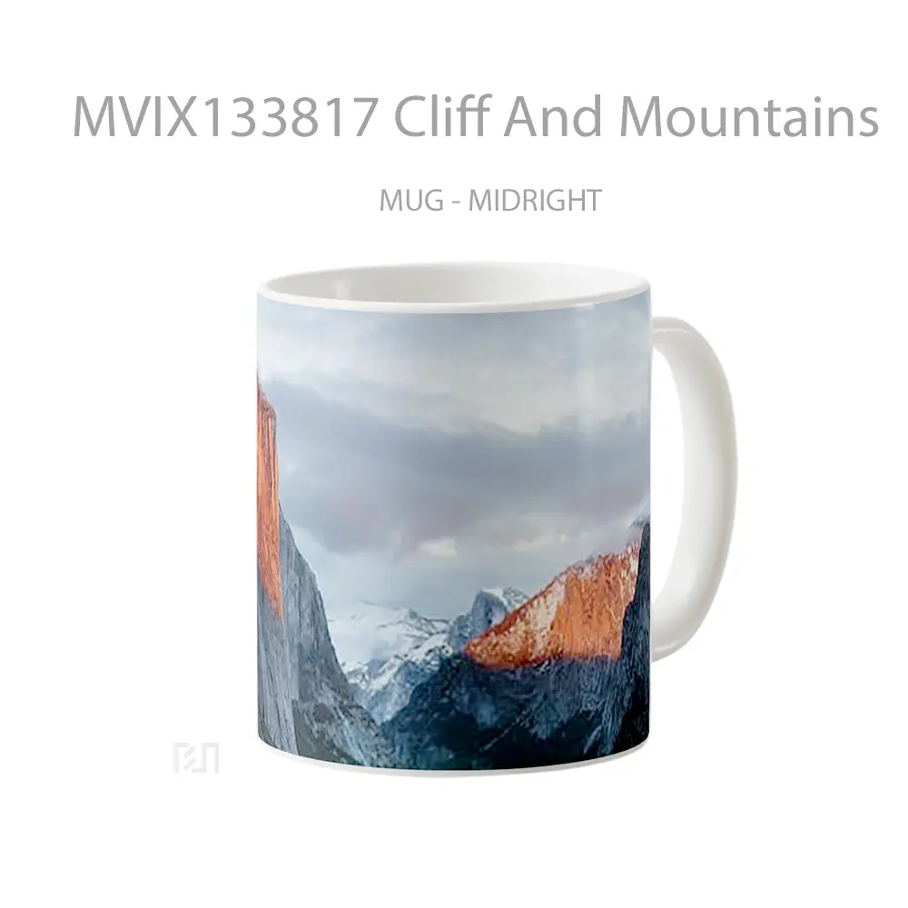 Mug Cliff And Mountains Gelas Pemandangan Alam - All-side / Desain