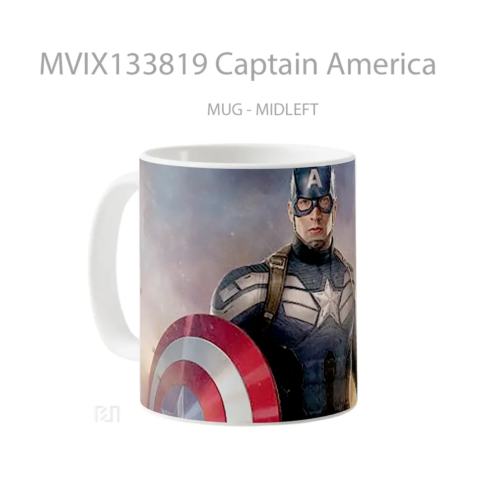 Mug Captain America Gelas Superhero - All-side / Desain