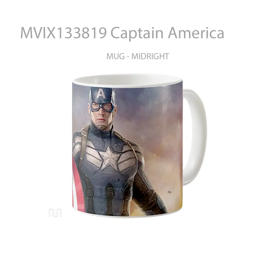 Mug Captain America Gelas Superhero - All-side / Desain