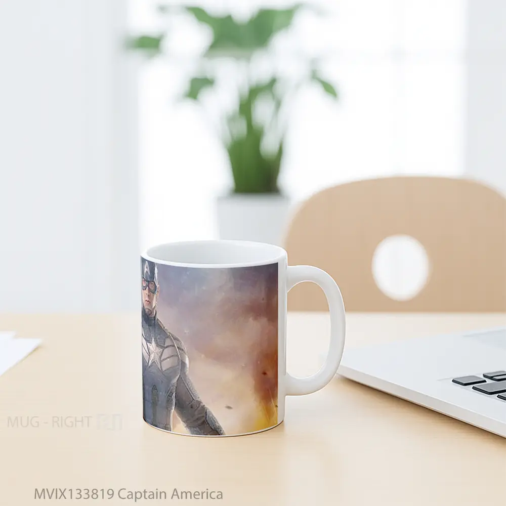 Mug Captain America Gelas Superhero - All-side / Desain