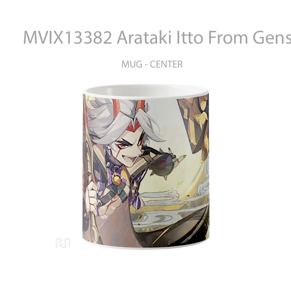 Mug Arataki Itto From Genshin Impact V1 Cangkir Gamer