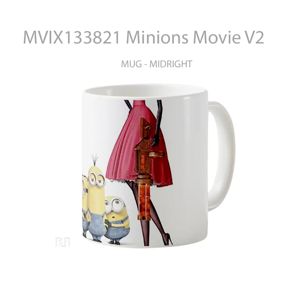 Mug Minions Movie V2 Gelas Kartun - All-side / Desain