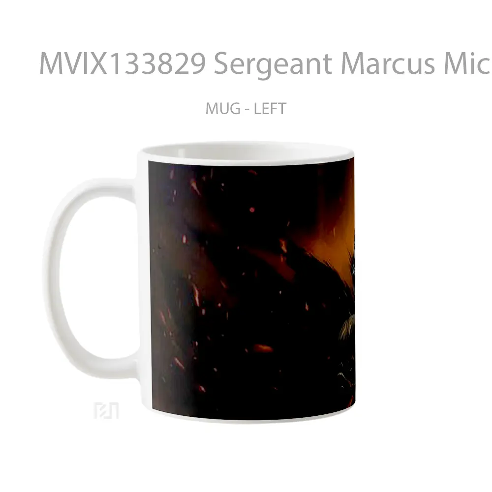 Mug Sergeant Marcus Michael Fenix Gears Of War Gelas Keramik Unik - All-side / Desain