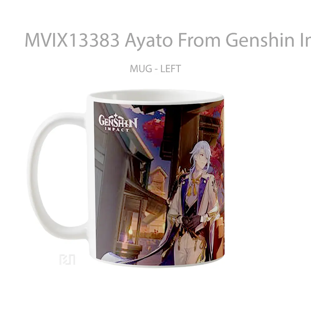 Mug Ayato From Genshin Impact Cangkir Gamer - All-side / Desain